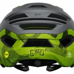 Giro Merit Spherical MIPS MTB Helm - Matte Met Black/ano Lime -Fahrradhelme mit Beleuchtung Verkäufe 200261011 giro merit spherical matte metallic black ano lime back