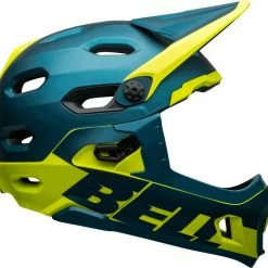 Bell Super DH Spherical MIPS Downhill-Helm - Mat/gloss Blue/hi Viz -Fahrradhelme mit Beleuchtung Verkäufe 210178049 Bell Super DH Spherical mountain helmet matte gloss blue hi viz right