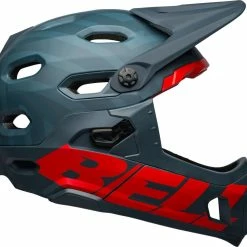 Bell Super DH Spherical MIPS Downhill-Helm - Prism Mat Blue/crims -Fahrradhelme mit Beleuchtung Verkäufe 210178055 Bell Super DH Spherical mountain helmet prime matte blue crimson right
