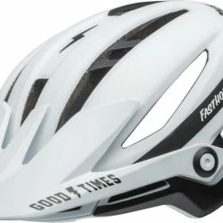 Bell SIXER Mips MTB Fahrradhelm - Mat White Black Fasthouse -Fahrradhelme mit Beleuchtung Verkäufe 210179036 Bell Sixer MIPS mountain helmet fasthouse stripes matte white black front left main