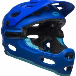 Bell Super 3R MIPS All-Mountain/Downhill-Helm - Mat Blue/bright Blue -Fahrradhelme mit Beleuchtung Verkäufe 210196006 Bell SUPER 3R Mips matte blue brigh 5
