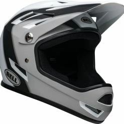Bell Sanction BMX Downhill-Helm - Matte Black/white Presence -Fahrradhelme mit Beleuchtung Verkäufe 210203025 bell sanction presence matte black white front right
