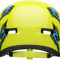 Bell Lil Ripper Kinder Fahrradhelm - Hi-viz/blue Bolt -Fahrradhelme mit Beleuchtung Verkäufe 210208015 bell lil ripper youth helmet bolt gloss hi viz back