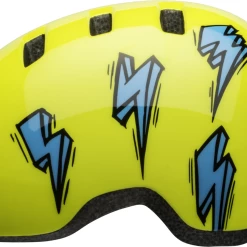 Bell Lil Ripper Kinder Fahrradhelm - Hi-viz/blue Bolt -Fahrradhelme mit Beleuchtung Verkäufe 210208015 bell lil ripper youth helmet bolt gloss hi viz left