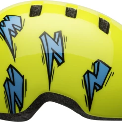 Bell Lil Ripper Kinder Fahrradhelm - Hi-viz/blue Bolt -Fahrradhelme mit Beleuchtung Verkäufe 210208015 bell lil ripper youth helmet bolt gloss hi viz right