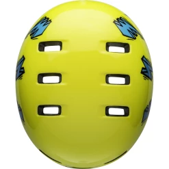 Bell Lil Ripper Kinder Fahrradhelm - Hi-viz/blue Bolt -Fahrradhelme mit Beleuchtung Verkäufe 210208015 bell lil ripper youth helmet bolt gloss hi viz top