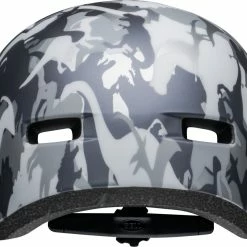 Bell Lil Ripper Kinder Fahrradhelm - Camosaurus -Fahrradhelme mit Beleuchtung Verkäufe 210208027 bell lil ripper camosaurus matte gray silver back