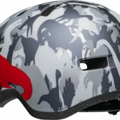 Bell Lil Ripper Kinder Fahrradhelm - Camosaurus -Fahrradhelme mit Beleuchtung Verkäufe 210208027 bell lil ripper camosaurus matte gray silver back left