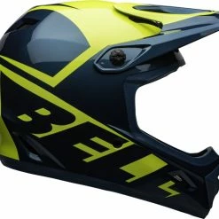 Bell Transfer BMX Downhill-Helm - Blue/hi-viz -Fahrradhelme mit Beleuchtung Verkäufe 210217001 bell transfer full face helmet slice gloss blue yellow right