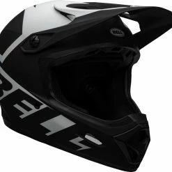 Bell Transfer BMX Downhill-Helm - Mat Black-white -Fahrradhelme mit Beleuchtung Verkäufe 210217011 bell transfer full face helmet slice matte black white front right
