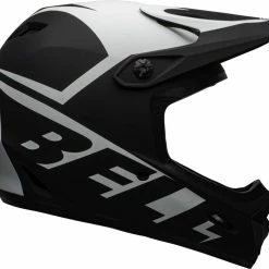 Bell Transfer BMX Downhill-Helm - Mat Black-white -Fahrradhelme mit Beleuchtung Verkäufe 210217011 bell transfer full face helmet slice matte black white right