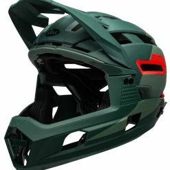 Bell Super Air R Spherical MIPS Downhill/BMX Race Helm- Mat/gloss Green/infrared