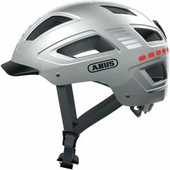 ABUS Hyban 2.0 LED Fahrradhelm - Signal Silver Shiny