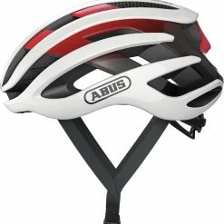 ABUS AirBreaker Rennradhelm - White-red