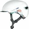 ABUS HUD-Y City- Fahrradhelm - Flower White Shiny -Fahrradhelme mit Beleuchtung Verkäufe Abus Hud y city stadt fahrradhelm ebike helm flower white L 1