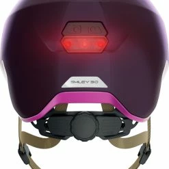ABUS Smiley 3.0 ACE LED Kinder-Fahrradhelm - Royal Purple Shiny -Fahrradhelme mit Beleuchtung Verkäufe Abus Smiley 3 0 Ace kinder fahrradhelm royal glossy 3