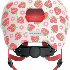ABUS Smiley 3.0 LED Kinder-Fahrradhelm - Rose Strawberry Shiny -Fahrradhelme mit Beleuchtung Verkäufe Abus Smiley 3 0 LED kinder fahrradhelm rose strawberry shiny 3