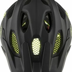 Alpina Carapax Jr. Flash Fahrradhelm - Black Neon Yellow Mat -Fahrradhelme mit Beleuchtung Verkäufe Alpina Carapax junior flash Kinder Fahrradhelm black neon yellow matt 2