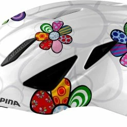 Alpina Pico Kinder Fahrradhelm - Pearlwhite Flower (glänzend) -Fahrradhelme mit Beleuchtung Verkäufe Alpina Pico Kinder Fahrradhelm white flower 3