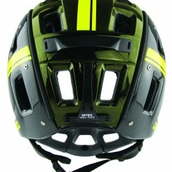 CASCO MTBE Fullface Downhill-Helm - Schwarz-Carbon Neon -Fahrradhelme mit Beleuchtung Verkäufe CASCO MTBE FullFace Black Olive Neon Carbon Shiny back cmyk 300dpi 04 1457