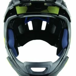 CASCO MTBE Fullface Downhill-Helm - Schwarz-Carbon Neon -Fahrradhelme mit Beleuchtung Verkäufe CASCO MTBE FullFace Black Olive Neon Carbon Shiny front cmyk 300dpi 04 1457