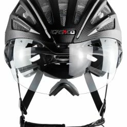 CASCO SPEEDairo 2 Visier-Rennradhelm-black -Fahrradhelme mit Beleuchtung Verkäufe CASCO SPEEDairo 2 RS VAUTRON Visier Black Struktur front 04 1572