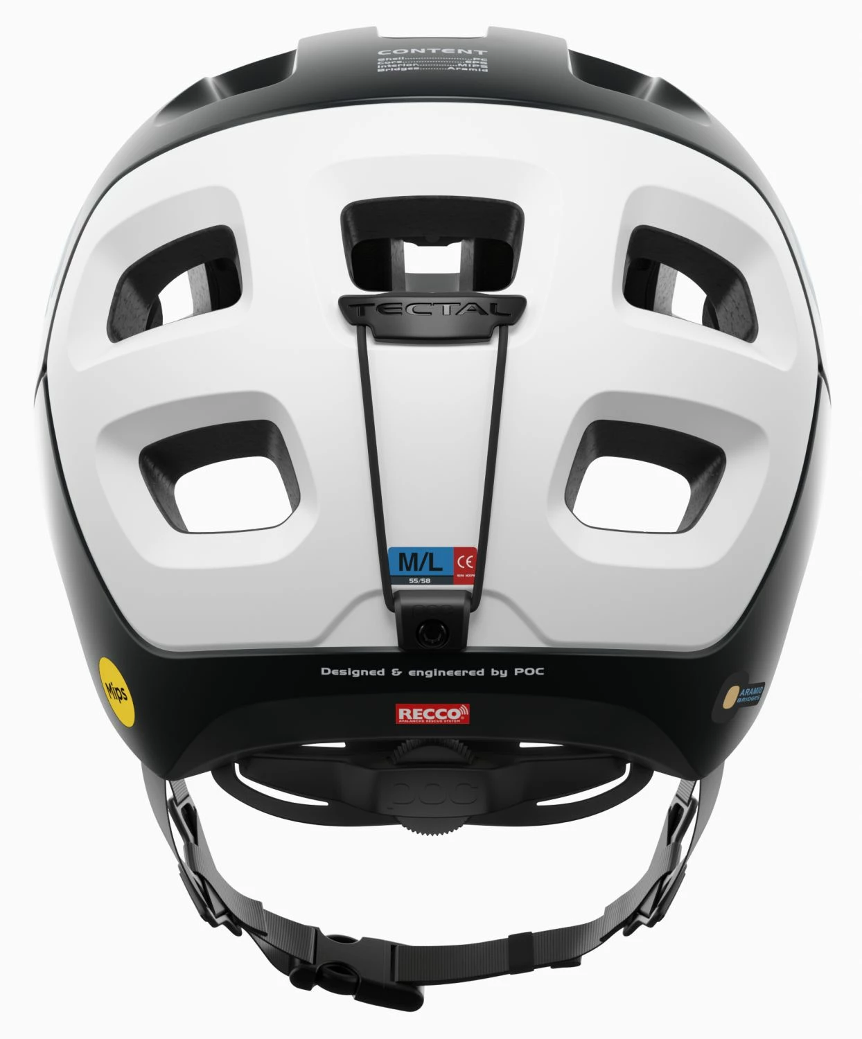 POC Tectal Race MIPS Mountainbike-Helm - Uranium Black/Hydrogen White Matt 6 POC Tectal Race MIPS Mountainbike-Helm - Uranium Black/Hydrogen White Matt – Bild 4
