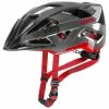 Uvex Active Fahrradhelm - Anthracite Red -Fahrradhelme mit Beleuchtung Verkäufe uvex active anthracite red shiny S4104310215 0