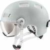 Uvex Rush Visor Visier Fahrradhelm - Papyrus Grey Mat -Fahrradhelme mit Beleuchtung Verkäufe uvex rush visor Visier Fahrradhelm mit Ruecklicht papyrus grey mat 1